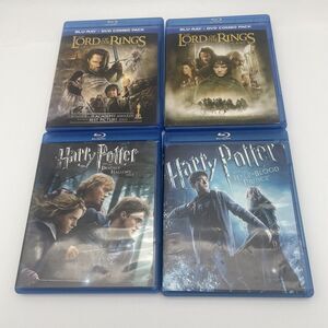 4 BLU-RAY & DVD Movie Lot LORD OF THE RINGS & HARRY POTTER Deathly Hallows